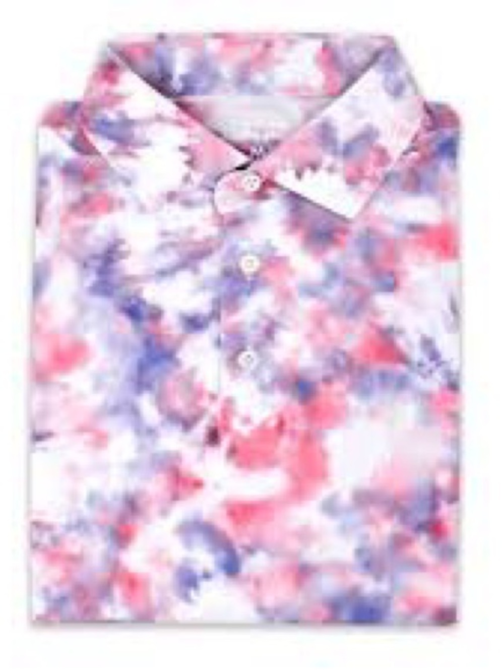 Rhoback Joplin Tie-Dye Polo in White, Pink & Purple